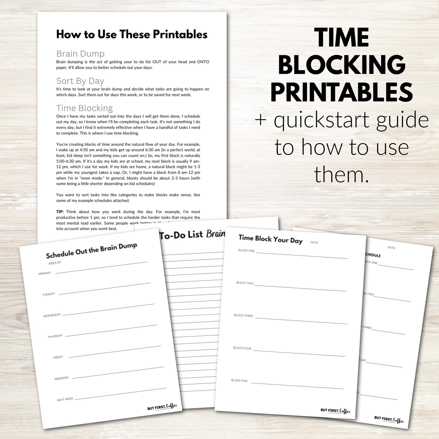 Time Blocking Printable Bundle
