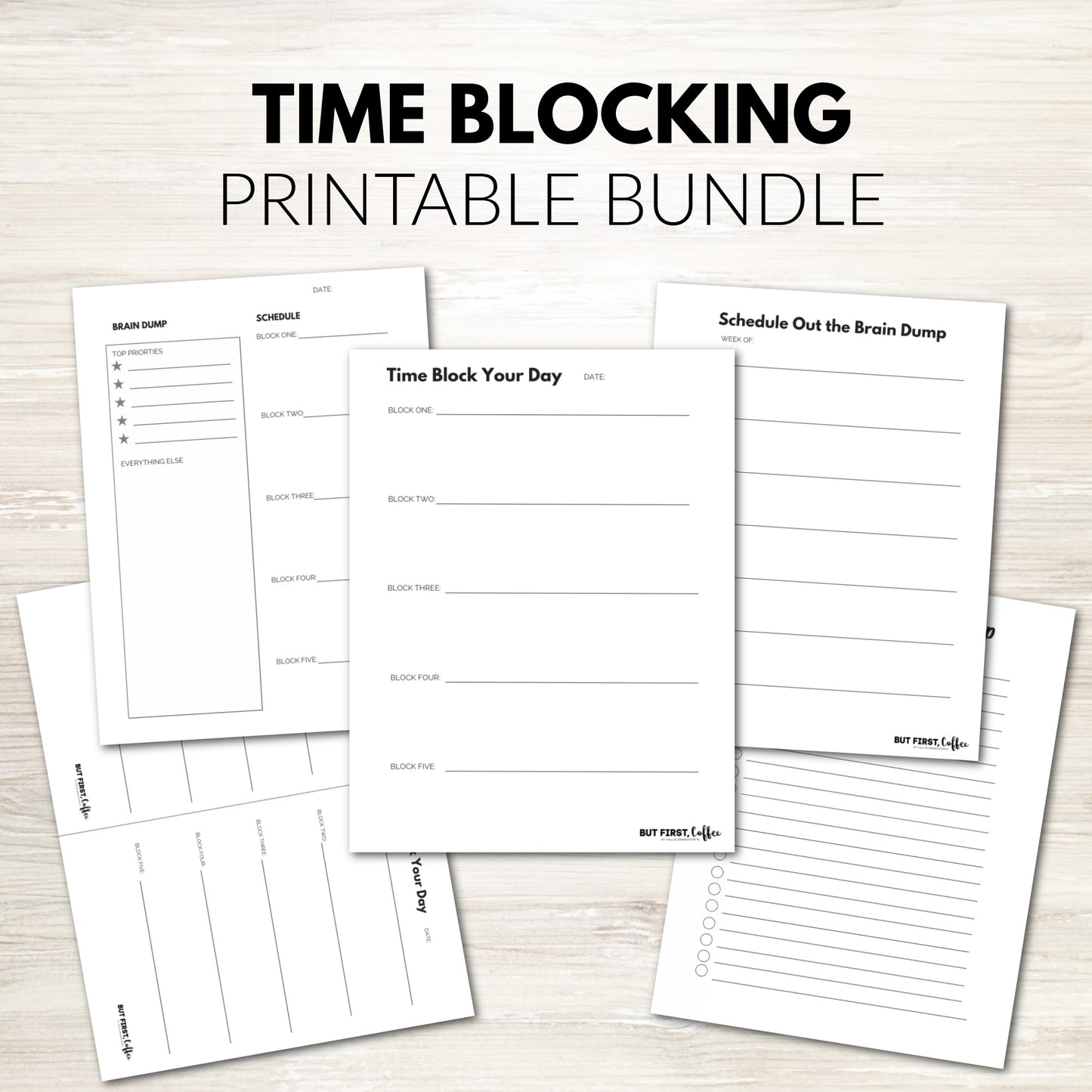 Time Blocking Printable Bundle