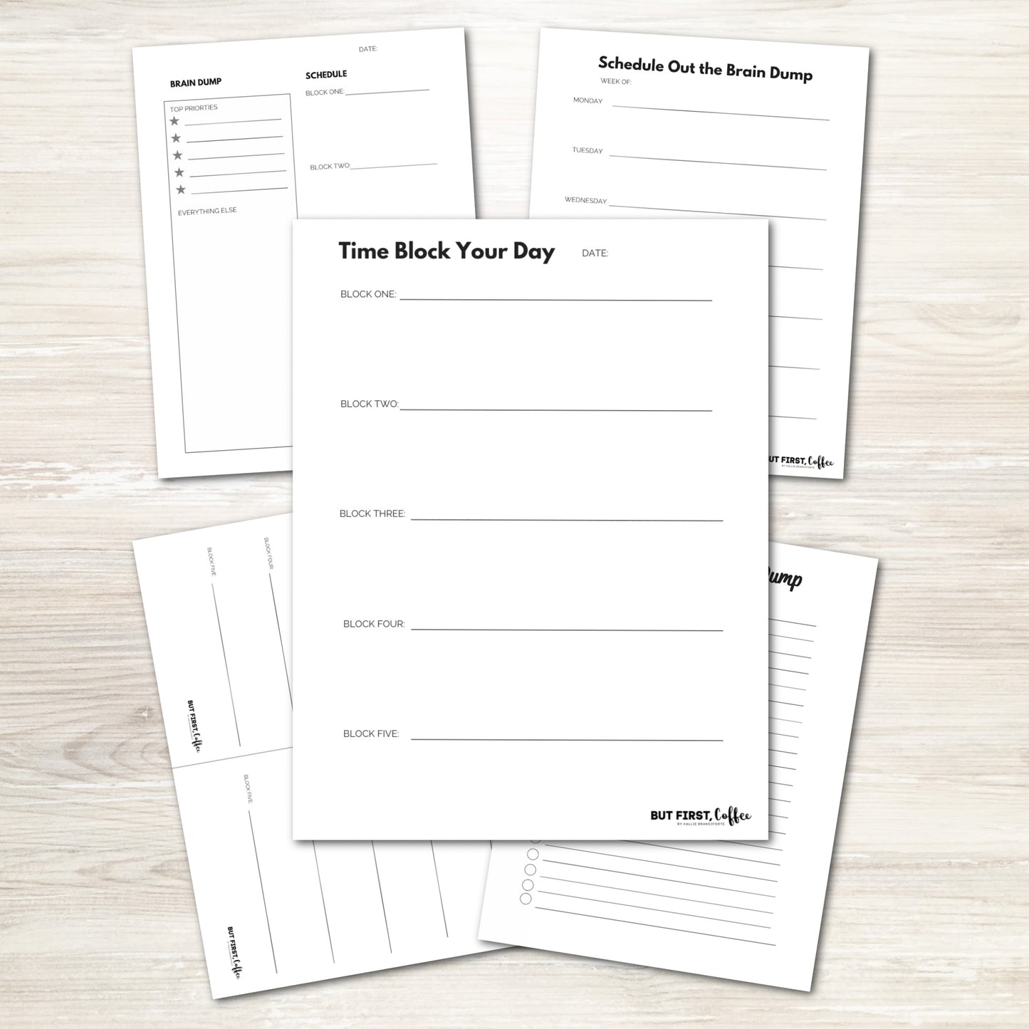 Time Blocking Printable Bundle